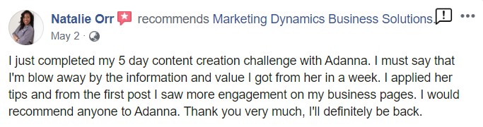 Testimonila Natalie